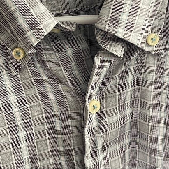 Clubhouse Collection Masters Size Large White Window Pane Button Down Cotton Men - Picture 7 of 10